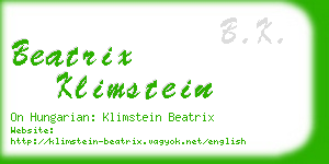 beatrix klimstein business card